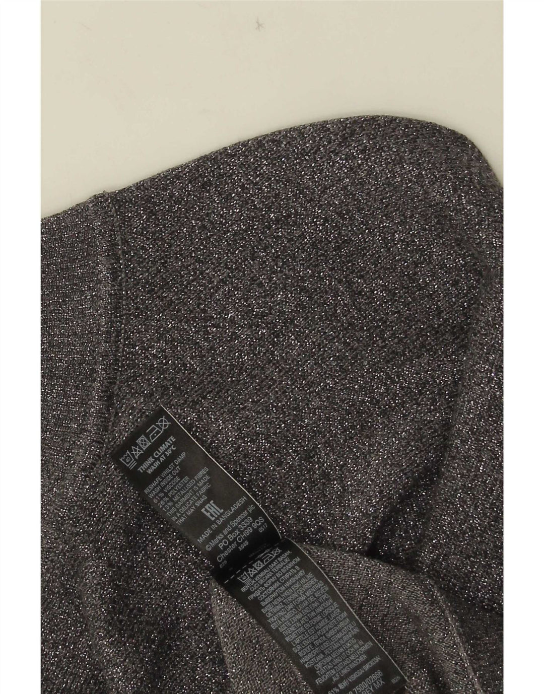 Marks & Spencer Womens Turtle Neck Jumper Sweater UK 14 Medium Grey Flecked