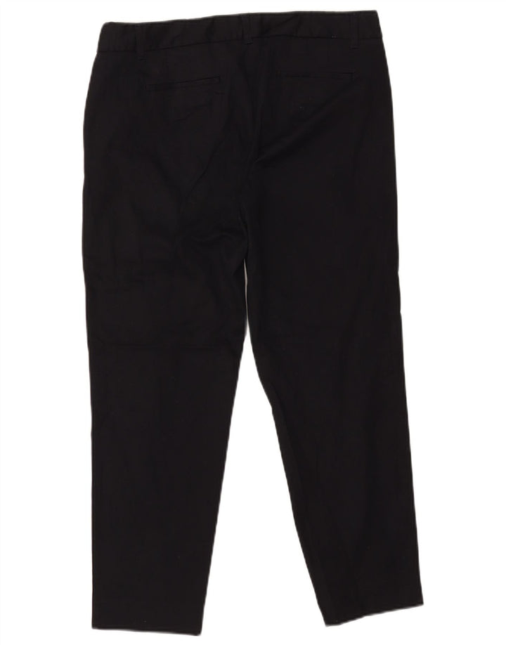 J. Crew Womens Slim Cropped Trousers US 8 Medium W32 L26 Black Cotton