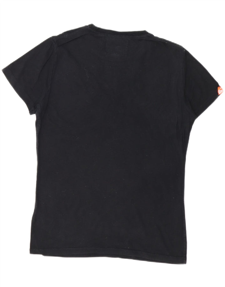 SUPERDRY Mens T-Shirt Top Medium Black Cotton