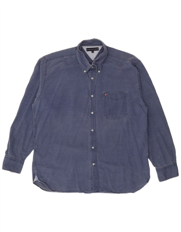 Tommy Hilfiger Mens Shirt XL Blue Cotton