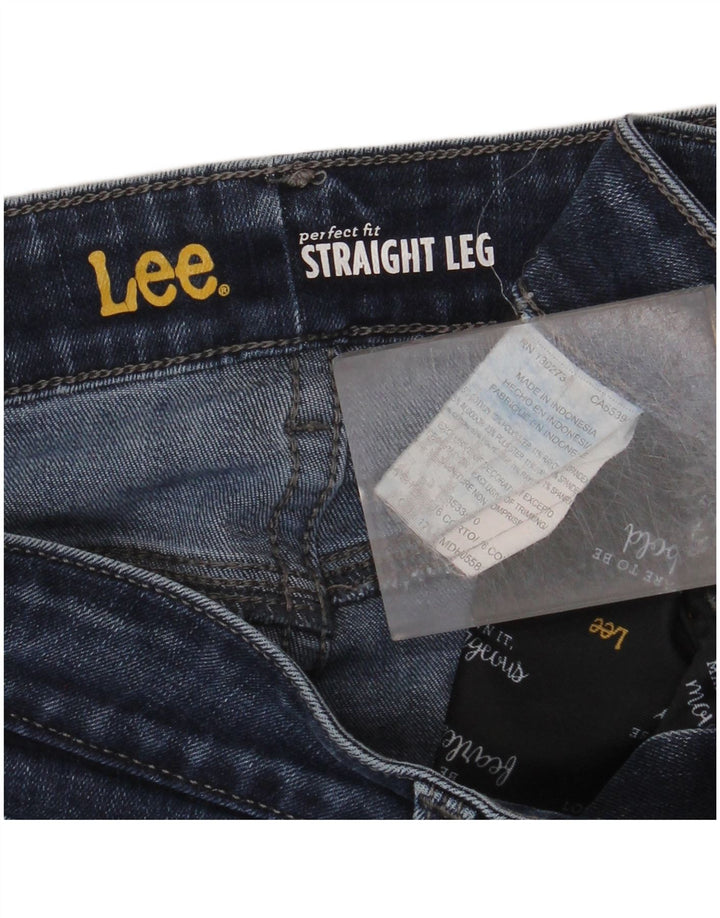 LEE Womens Perfect Fit Straight Jeans W36 L29 Blue Cotton