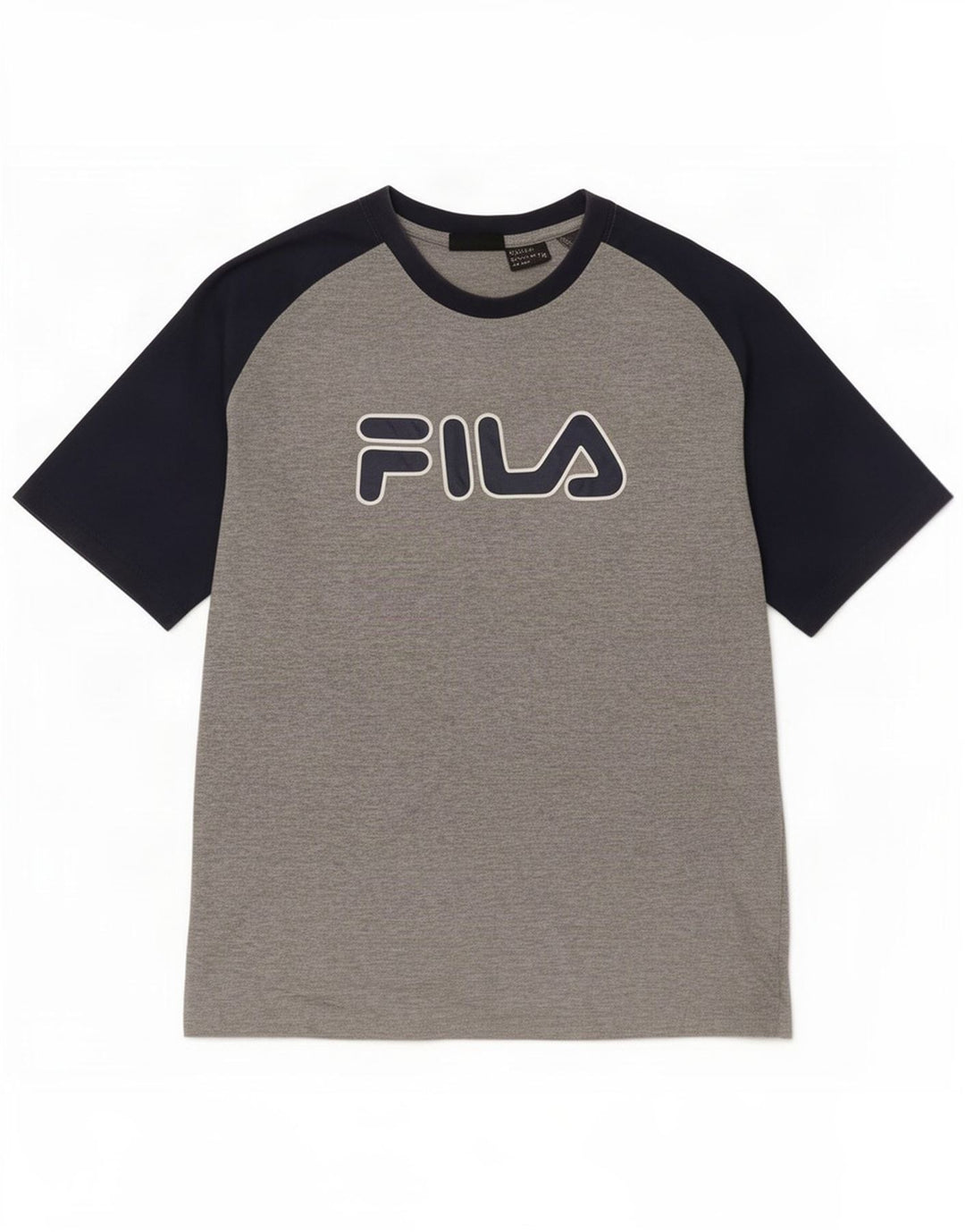 Fila Mens Graphic T-Shirt Top Small Grey Colourblock
