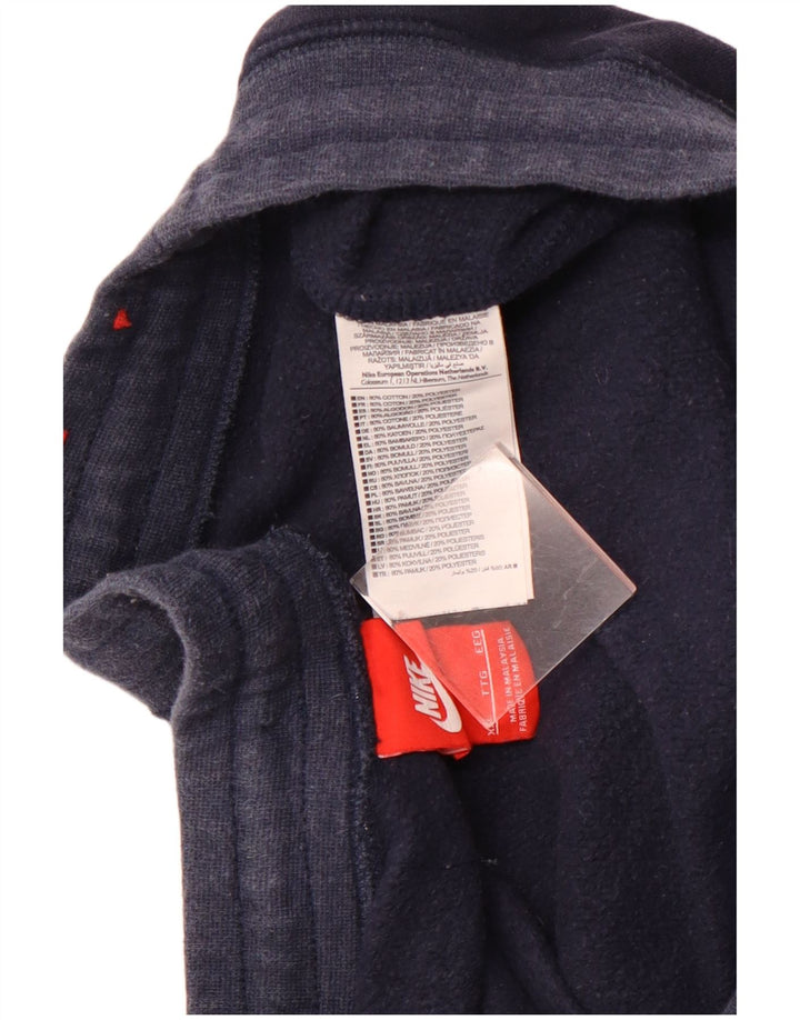 NIKE Mens Tracksuit Trousers 2XL Navy Blue Cotton