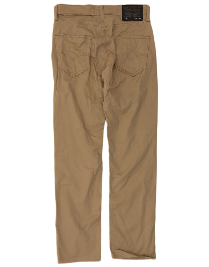 Levi's Mens 511 Slim Casual Trousers W29 L32 Beige Cotton