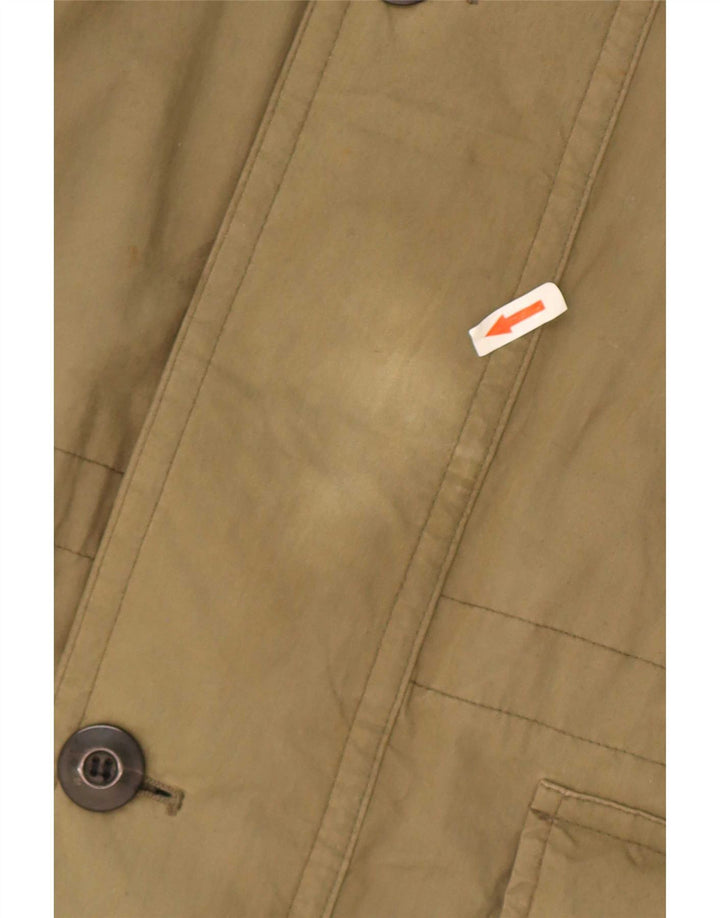 Marks & Spencer Mens Windbreaker Jacket UK 44/46 XL Khaki Cotton