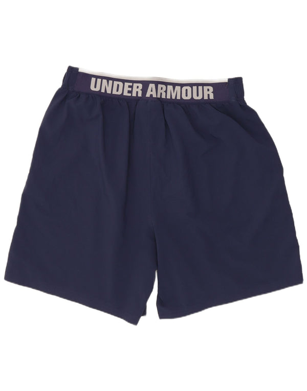 Under Armour Mens Graphic Sport Shorts Large  Navy Blue Polyester