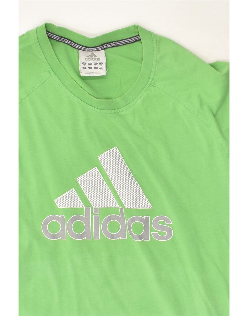 ADIDAS Mens Graphic T-Shirt Top Medium Green Cotton | Vintage Adidas | Thrift | Second-Hand Adidas | Used Clothing | Messina Hembry 