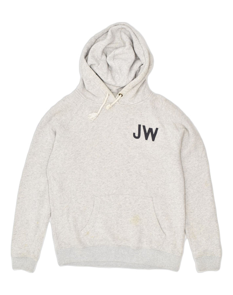 JACK WILLS Womens Graphic Hoodie Jumper UK 14 Large Grey Cotton | Vintage Jack Wills | Thrift | Second-Hand Jack Wills | Used Clothing | Messina Hembry 