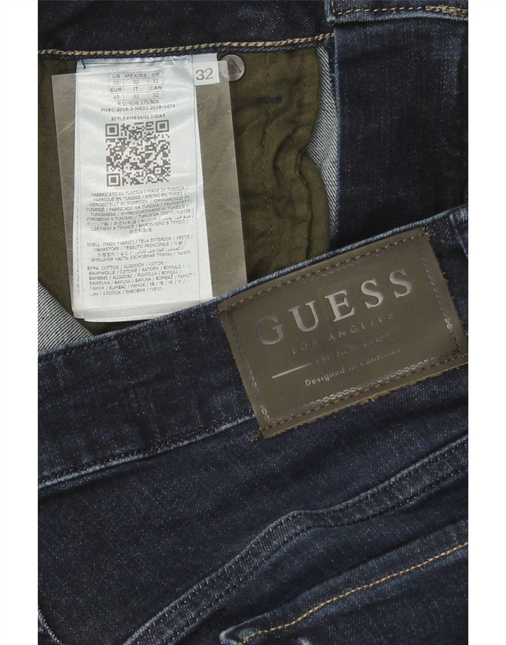 GUESS Womens Slim Jeans W32 L31 Navy Blue Cotton Vintage Guess and Second-Hand Guess from Messina Hembry 