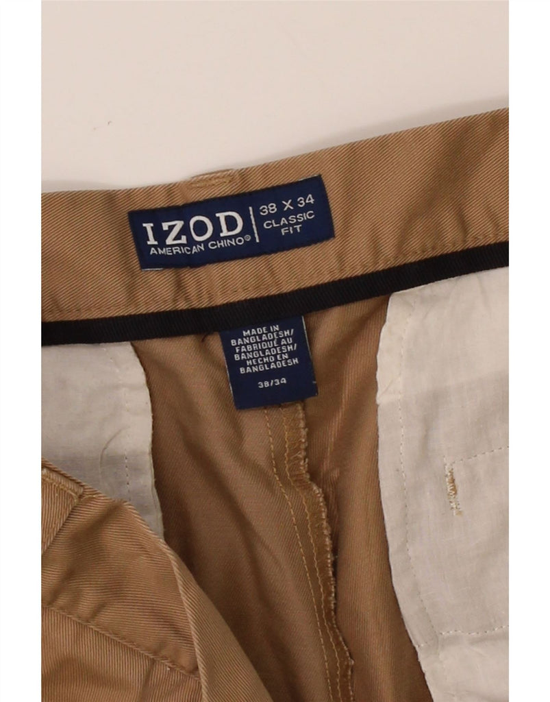 IZOD Mens Classic Fit Straight Chino Trousers W38 L34 Brown Cotton Vintage Izod and Second-Hand Izod from Messina Hembry 