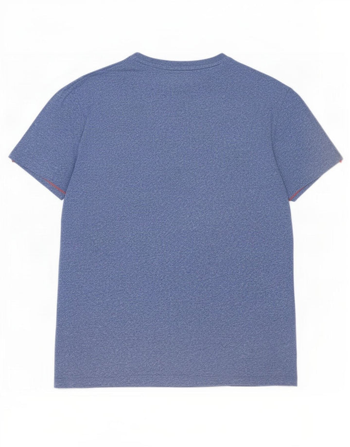 Superdry Mens T-Shirt Top Large Blue Flecked