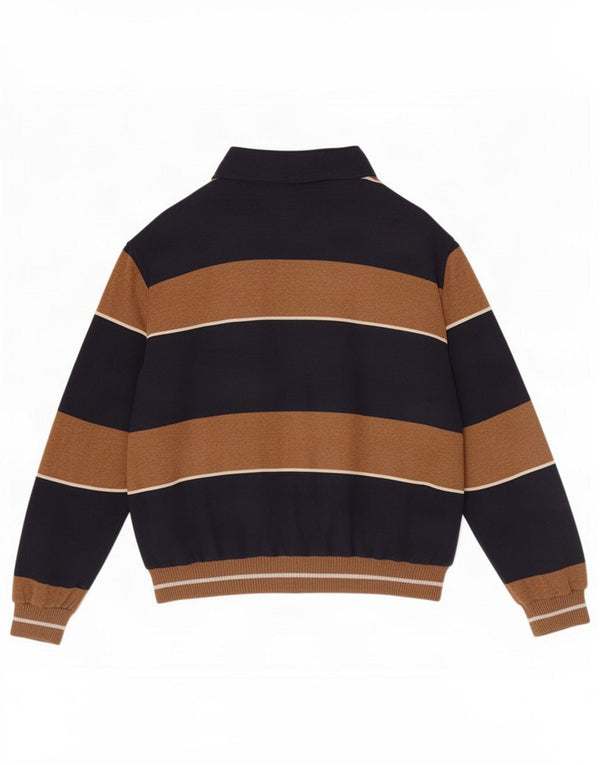 AUSTRALIAN L'ALPINA Mens Cardigan Sweater IT 56 2XL Navy Blue Striped