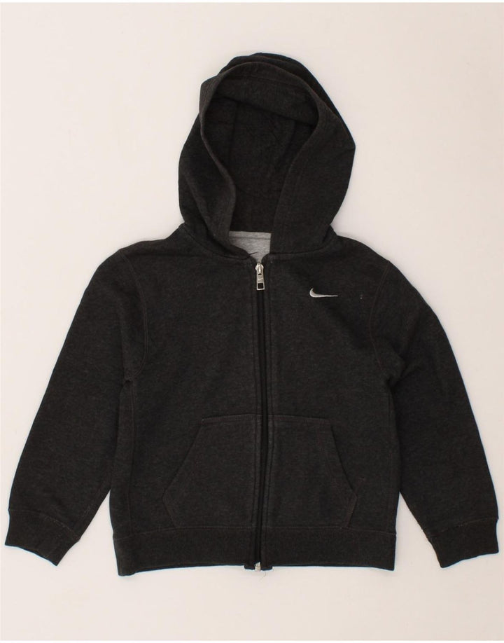 NIKE Boys Zip Hoodie Sweater 6-7 Years Large Grey Vintage Nike and Second-Hand Nike from Messina Hembry 