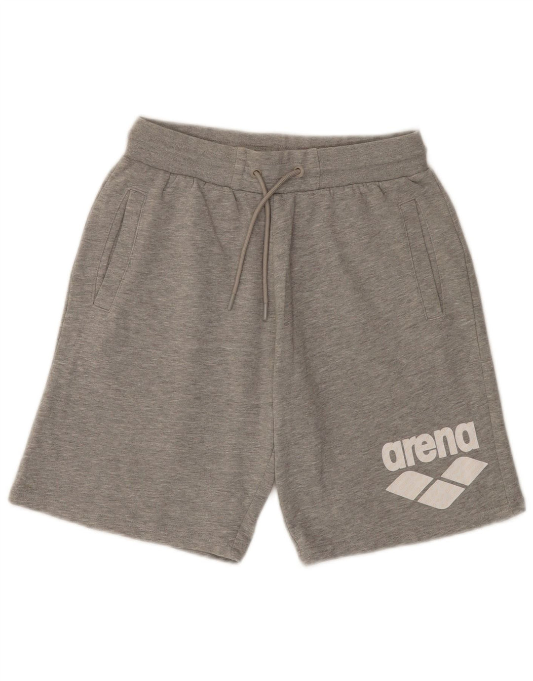 ARENA Mens Graphic Sport Shorts Small Grey Cotton