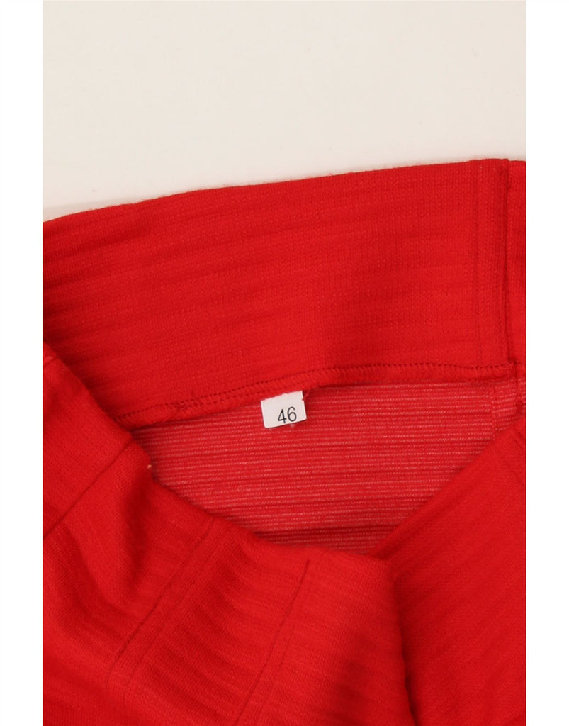 VINTAGE Womens High Waist Pencil Skirt IT 46 Large W26 L32 Red Acrylic Vintage Vintage and Second-Hand Vintage from Messina Hembry 