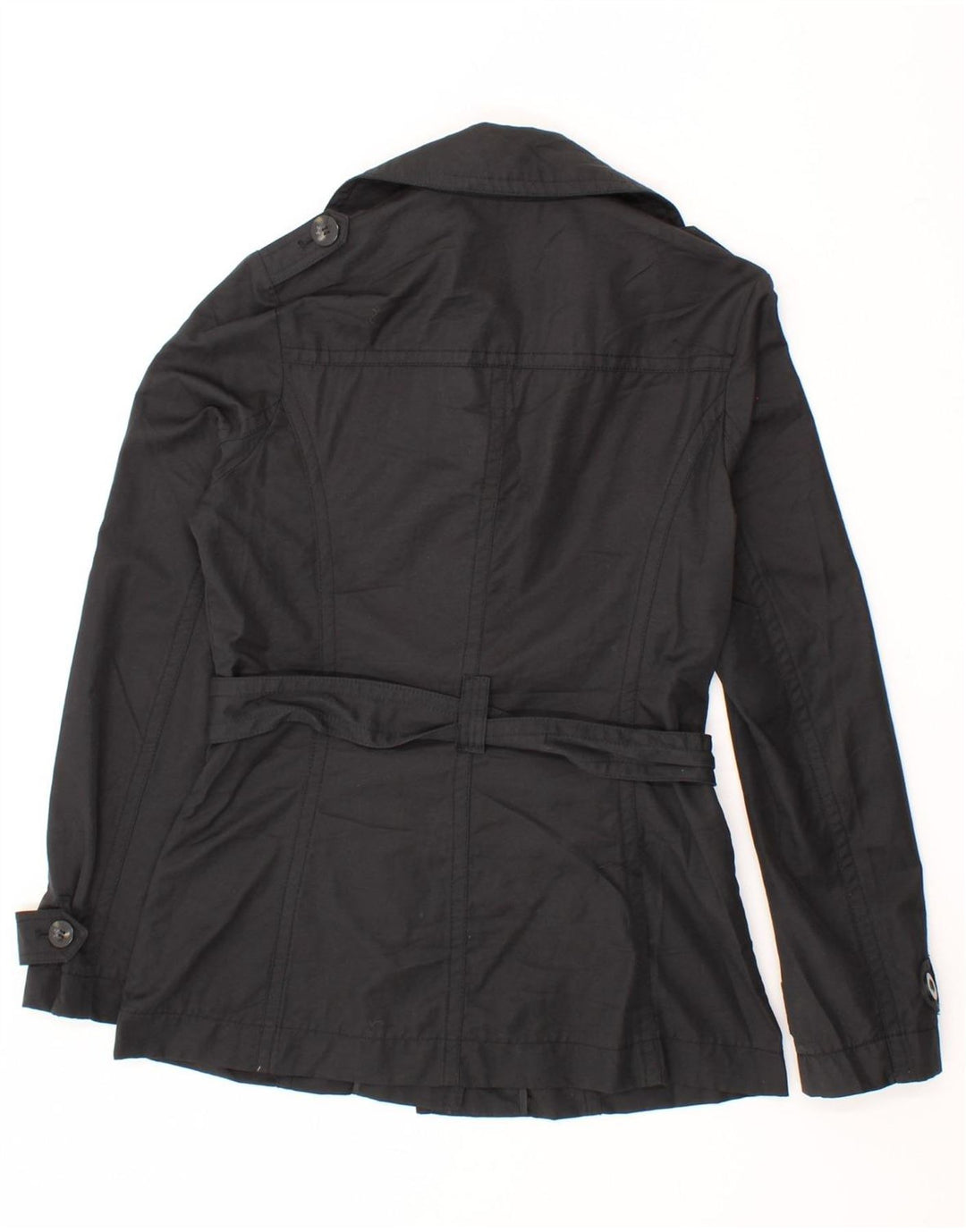 BENETTON Womens Military Jacket UK 12 Medium Black Vintage Benetton and Second-Hand Benetton from Messina Hembry 