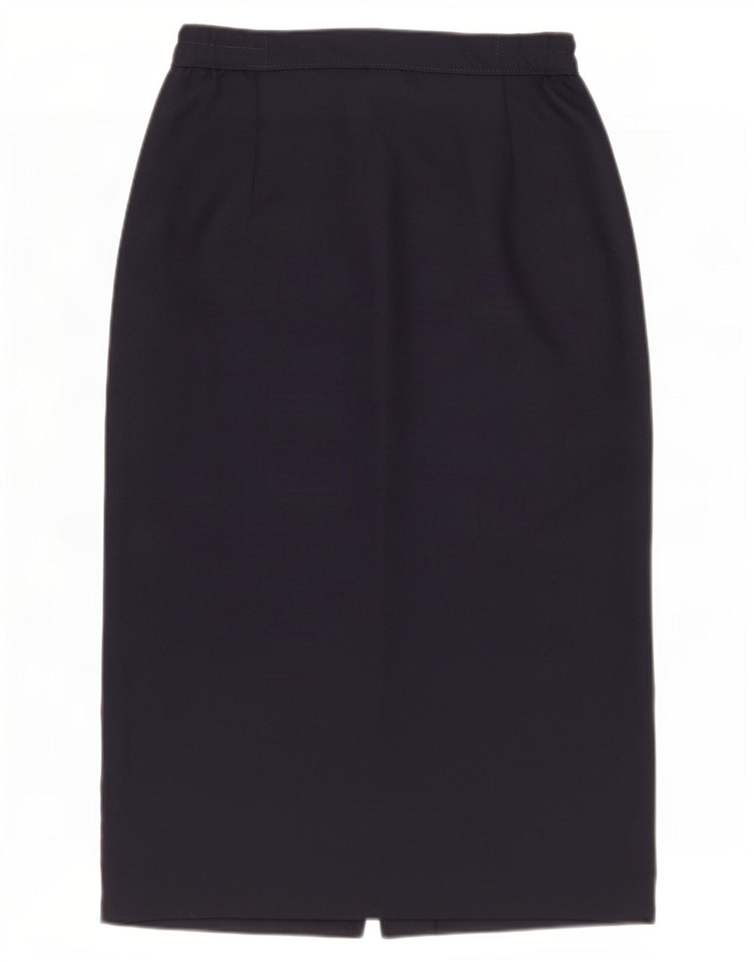 Vintage Womens Pencil Skirt UK 12 Medium W28 Navy Blue Polyester