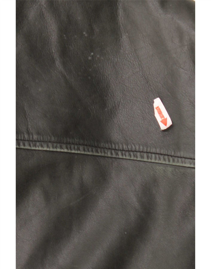 MONTANA Mens Leather Jacket UK 44 2XL Black