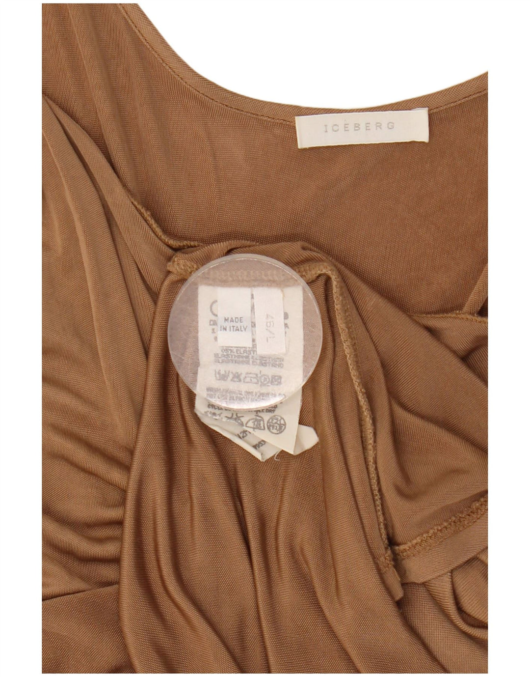 Iceberg Womens Vest Top IT 46 Large Brown Viscose