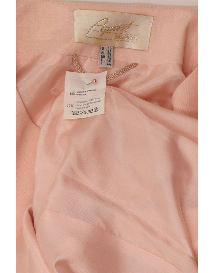 APART Womens Short Sleeve 6 Button Blazer Jacket UK 12 Medium  Pink