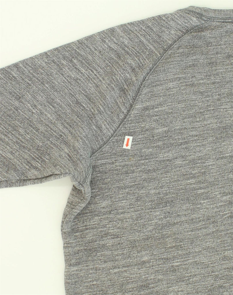 JACK WILLS Womens 3/4 Sleeve Sweatshirt Jumper UK 16 Large Grey Cotton | Vintage Jack Wills | Thrift | Second-Hand Jack Wills | Used Clothing | Messina Hembry 