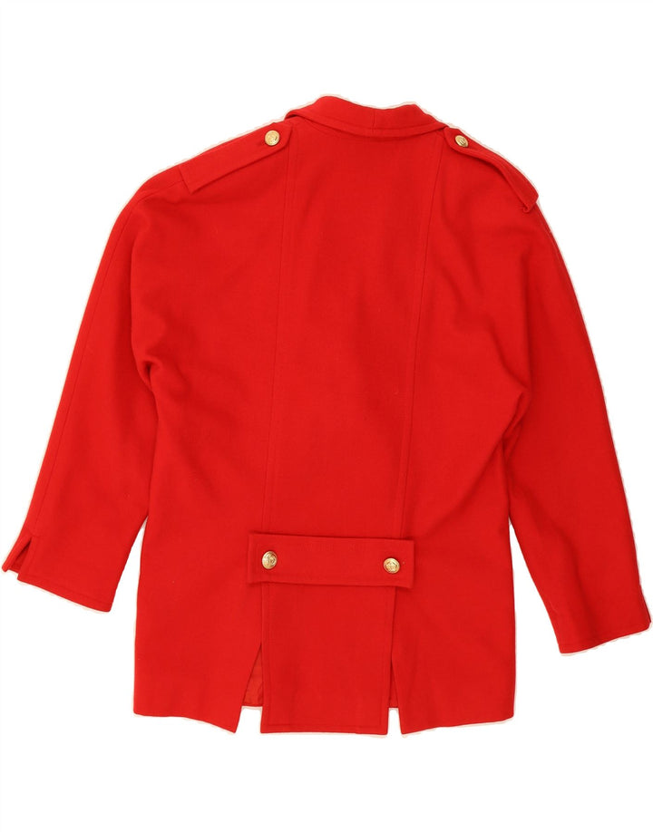 LUISA SPAGNOLI Womens Military Oversized Double Breasted Coat UK 2 2XS Red Vintage Luisa Spagnoli and Second-Hand Luisa Spagnoli from Messina Hembry 