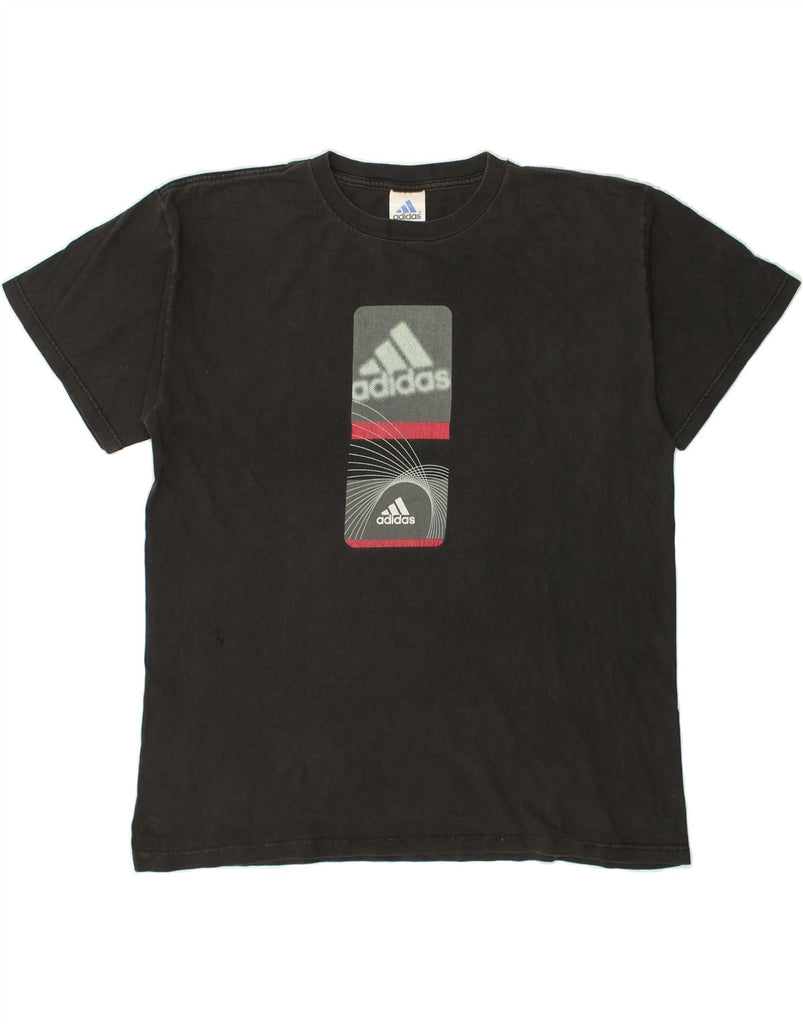 ADIDAS Mens Graphic T-Shirt Top Large Black Cotton | Vintage Adidas | Thrift | Second-Hand Adidas | Used Clothing | Messina Hembry 