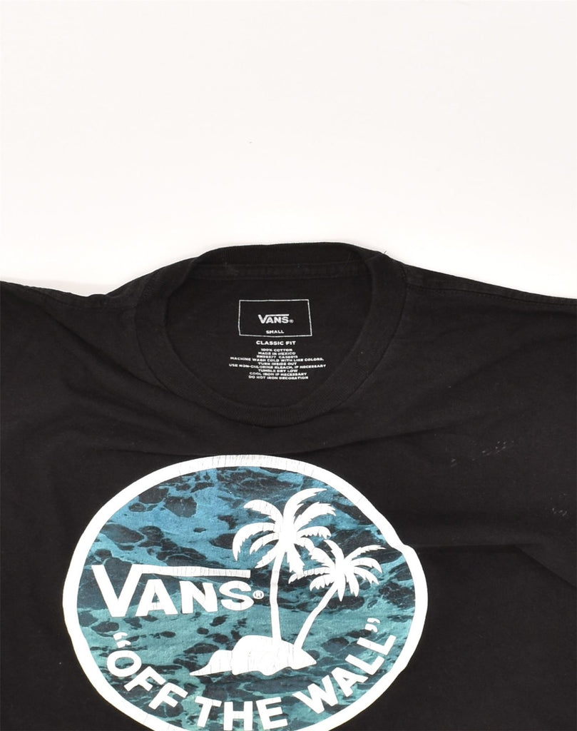 VANS Mens Classic Fit Graphic T-Shirt Top Small Black Cotton | Vintage Vans | Thrift | Second-Hand Vans | Used Clothing | Messina Hembry 