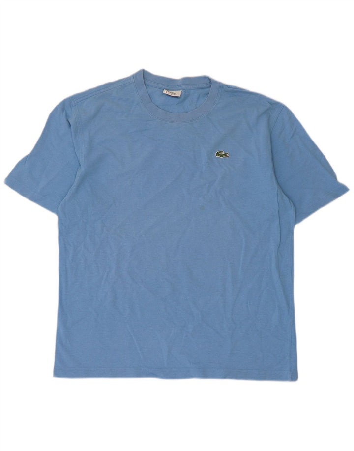 Lacoste Mens T-Shirt Top Size 4 Medium Blue Cotton