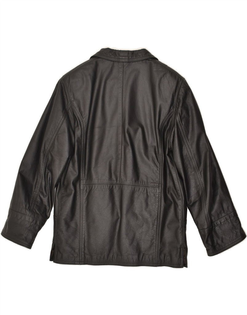 VINTAGE Womens Leather Jacket IT 40 Small Black Leather | Vintage Vintage | Thrift | Second-Hand Vintage | Used Clothing | Messina Hembry 
