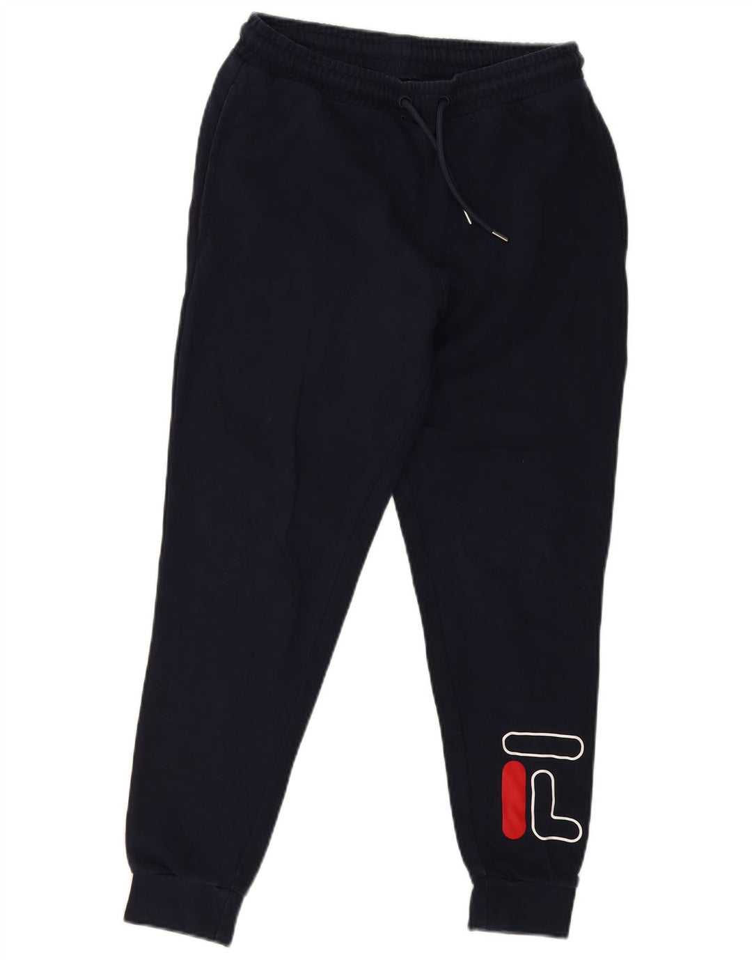 Fila Mens Graphic Tracksuit Trousers Joggers Small Navy Blue