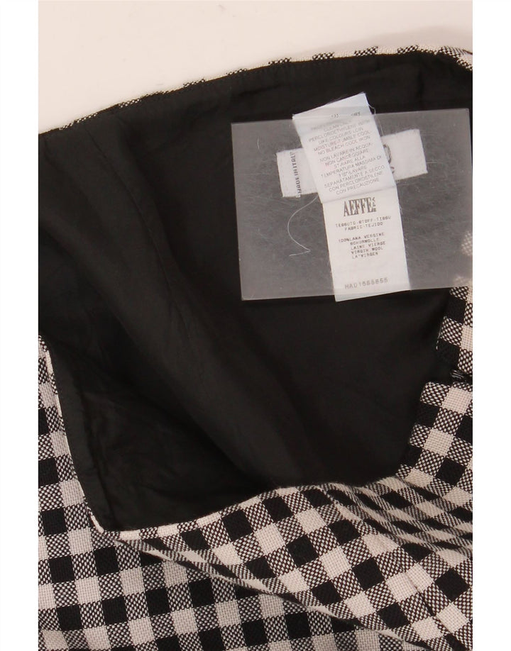 Moschino Womens Mini Skirt UK 10 Small W28 Black Gingham Virgin Wool