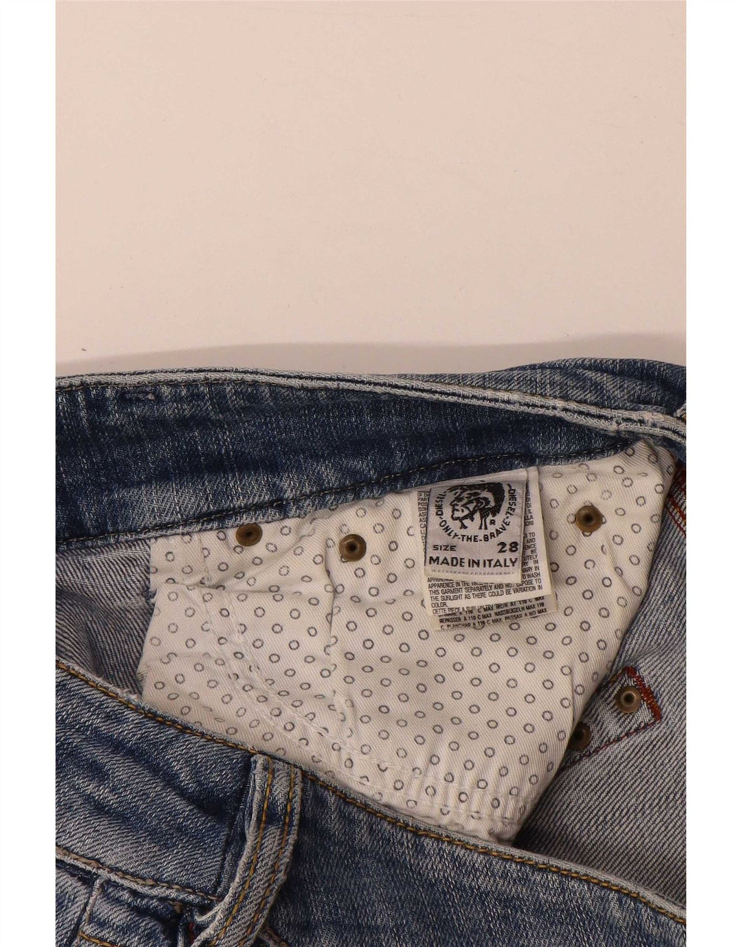Diesel Womens Straight Jeans W28 L29 Blue Cotton
