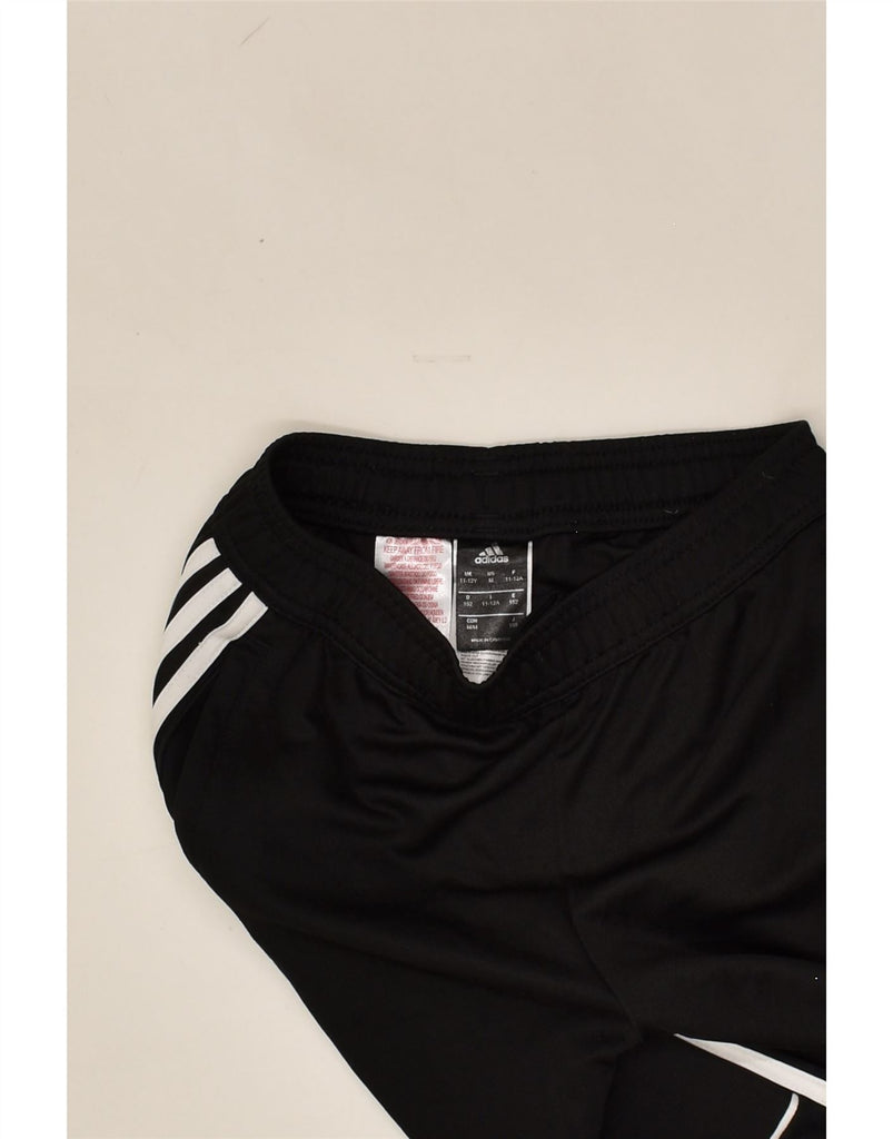 ADIDAS Boys Tracksuit Trousers 11-12 Years Black Polyester | Vintage Adidas | Thrift | Second-Hand Adidas | Used Clothing | Messina Hembry 