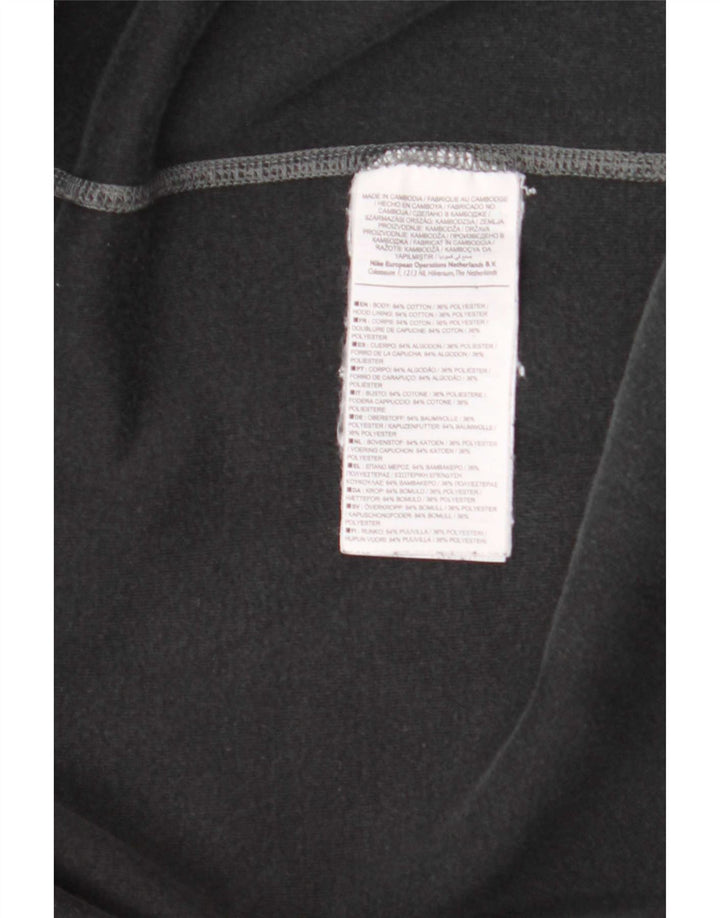 Nike Mens Zip Hoodie Sweater Large Grey Flecked Cotton
