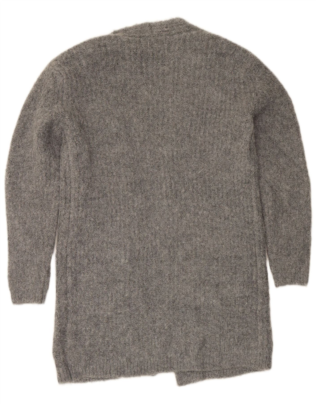 Marks & Spencer Womens Longline Open Cardigan Sweater UK 10 Small Grey