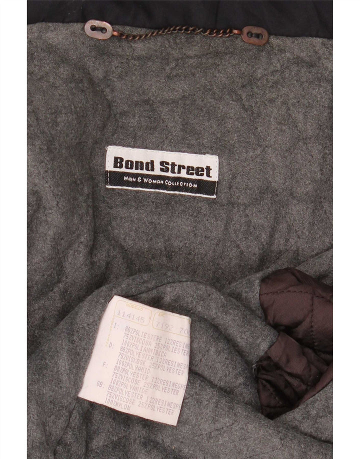 Bond Street Mens Windbreaker Coat IT 52 XL Navy Blue Polyester