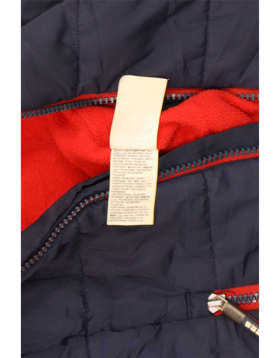 Superdry Womens Hooded Padded Jacket UK 6 XS Navy Blue Polyester