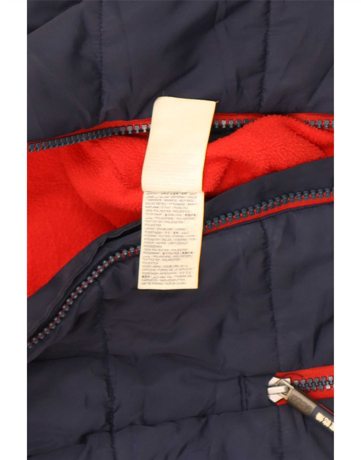 Superdry Womens Hooded Padded Jacket UK 6 XS Navy Blue Polyester