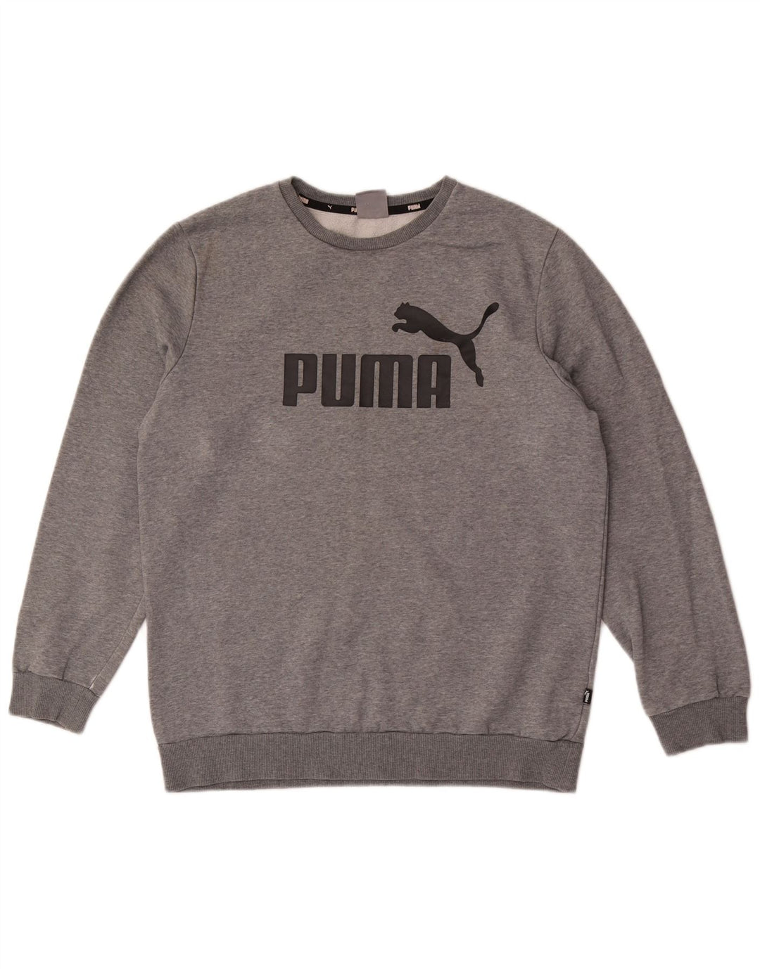 Puma Mens Graphic Sweatshirt Jumper Medium Grey Cotton