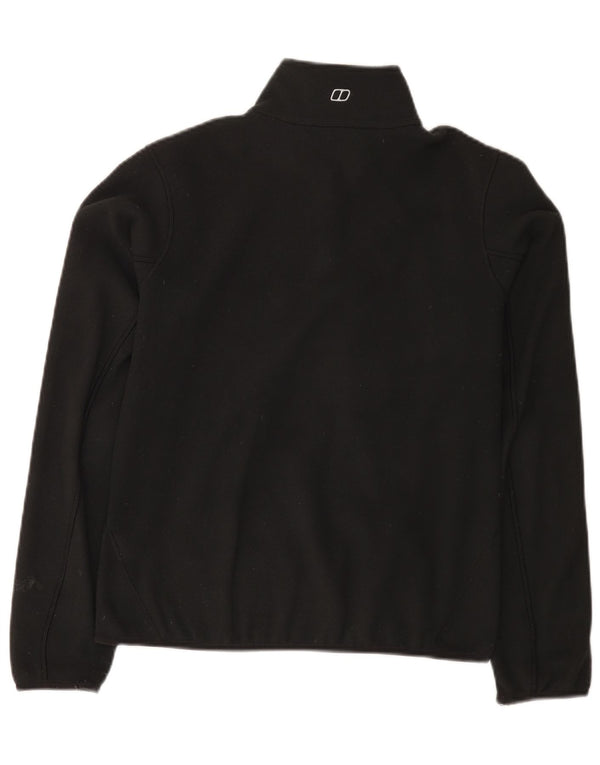 Berghaus Womens Zip Neck Fleece Jumper UK 10 Small Black