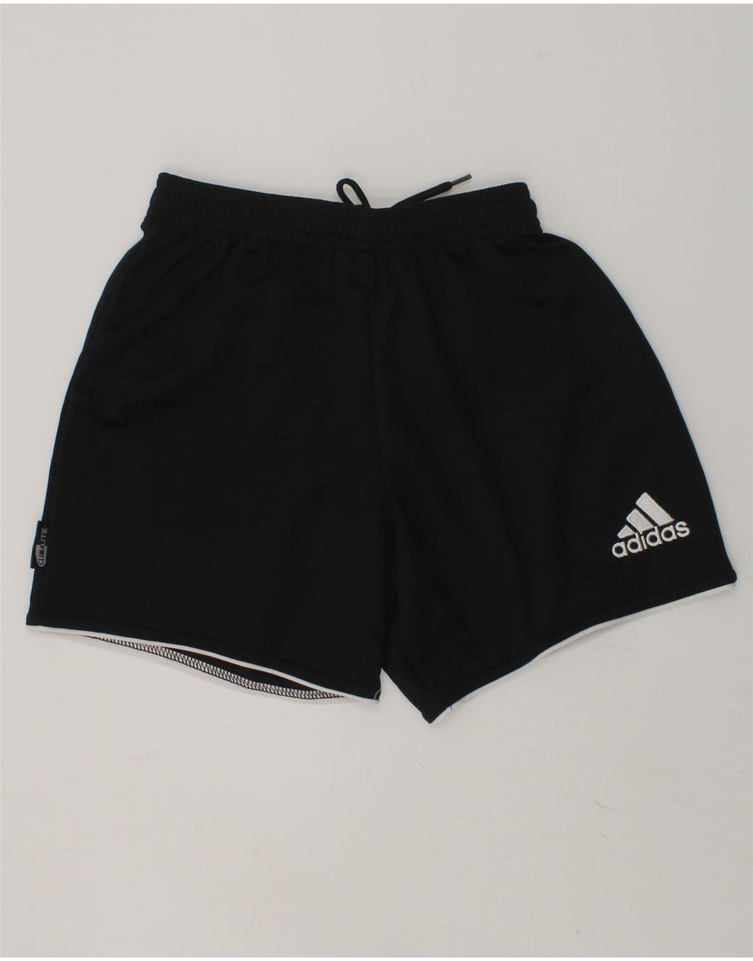 ADIDAS Boys Climalite Graphic Sport Shorts 9-10 Years 2XS Black Polyester | Vintage Adidas | Thrift | Second-Hand Adidas | Used Clothing | Messina Hembry 