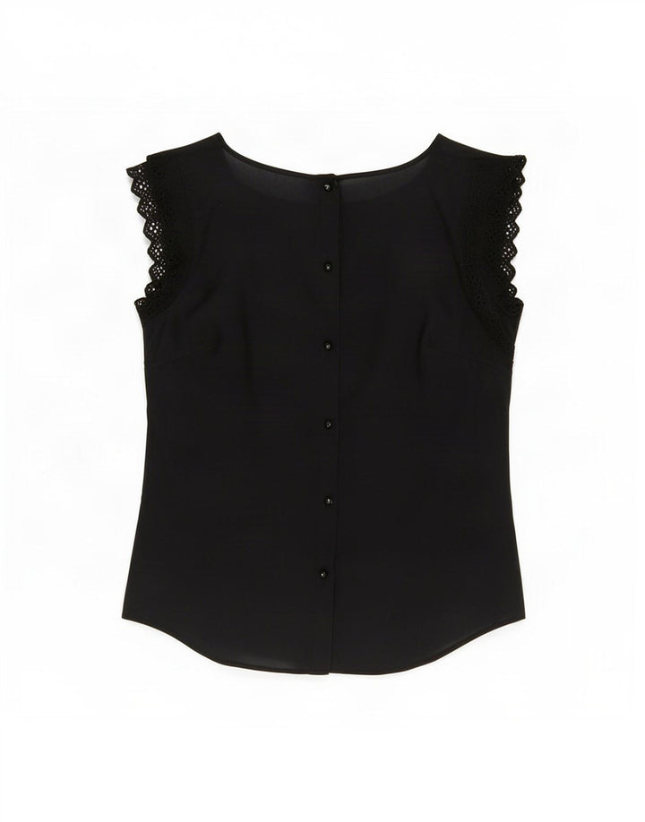 Maison Scotch Womens Blouse Top US 1 XS Black Silk