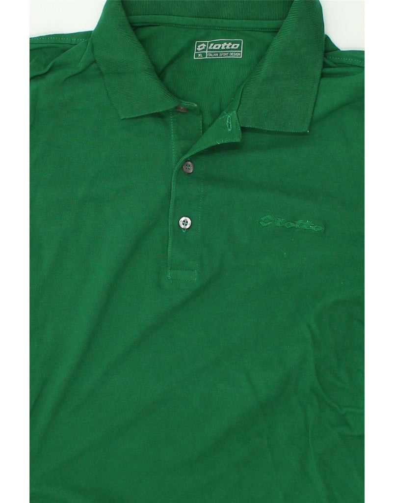 LOTTO Mens Polo Shirt XL Green Cotton | Vintage Lotto | Thrift | Second-Hand Lotto | Used Clothing | Messina Hembry 