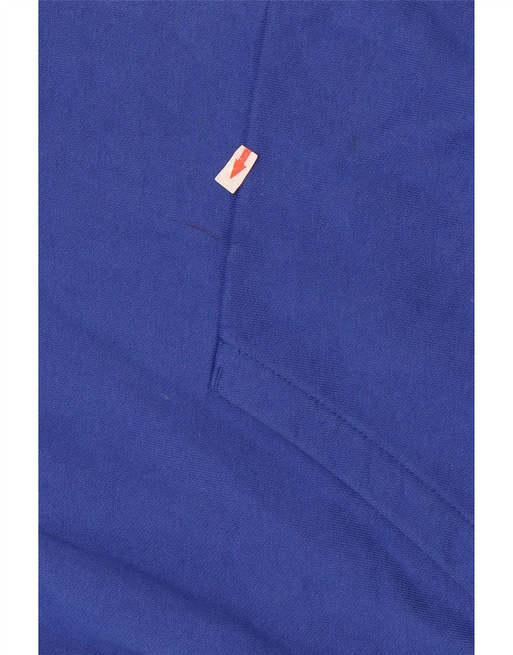 Champion Mens Graphic Hoodie Jumper Medium Blue Cotton