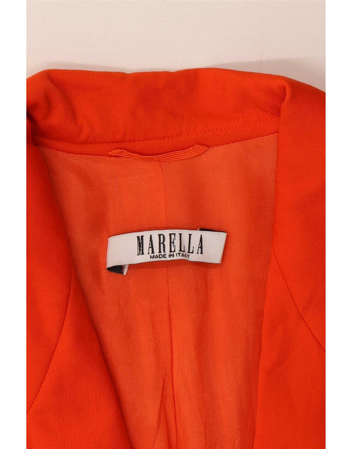 Marella Womens 2 Button Blazer Jacket UK 16 Large Orange New Wool