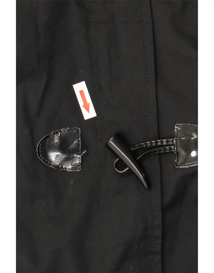 Nautica Womens Duffle Coat UK 14 Medium Black Cotton