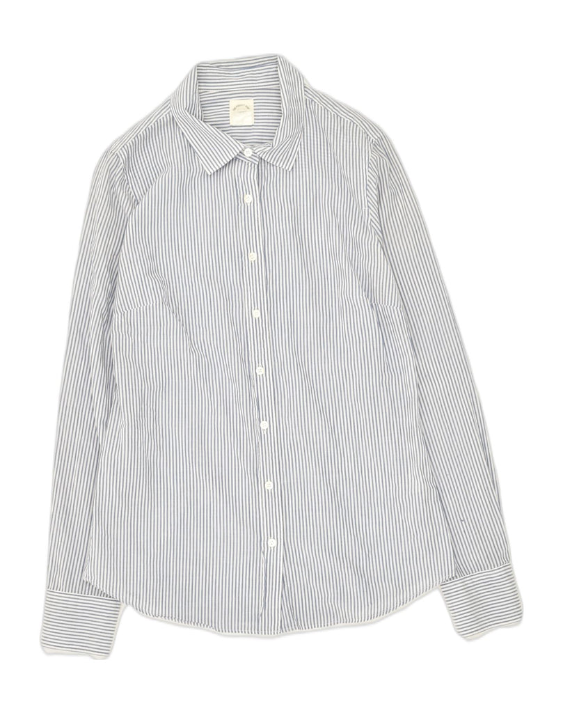 J. CREW Womens Shirt US 0 XS Grey Pinstripe Cotton | Vintage J. Crew | Thrift | Second-Hand J. Crew | Used Clothing | Messina Hembry 