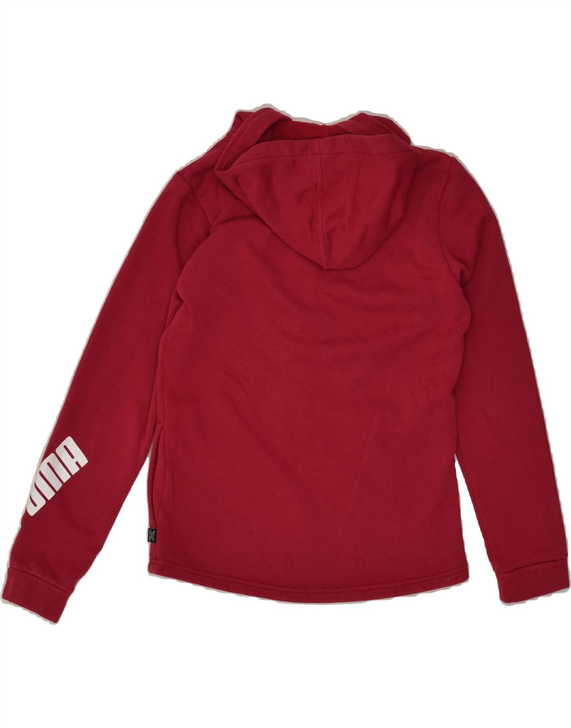 PUMA Girls Graphic Zip Hoodie Sweater 13-14 Years Red Cotton | Vintage Puma | Thrift | Second-Hand Puma | Used Clothing | Messina Hembry 