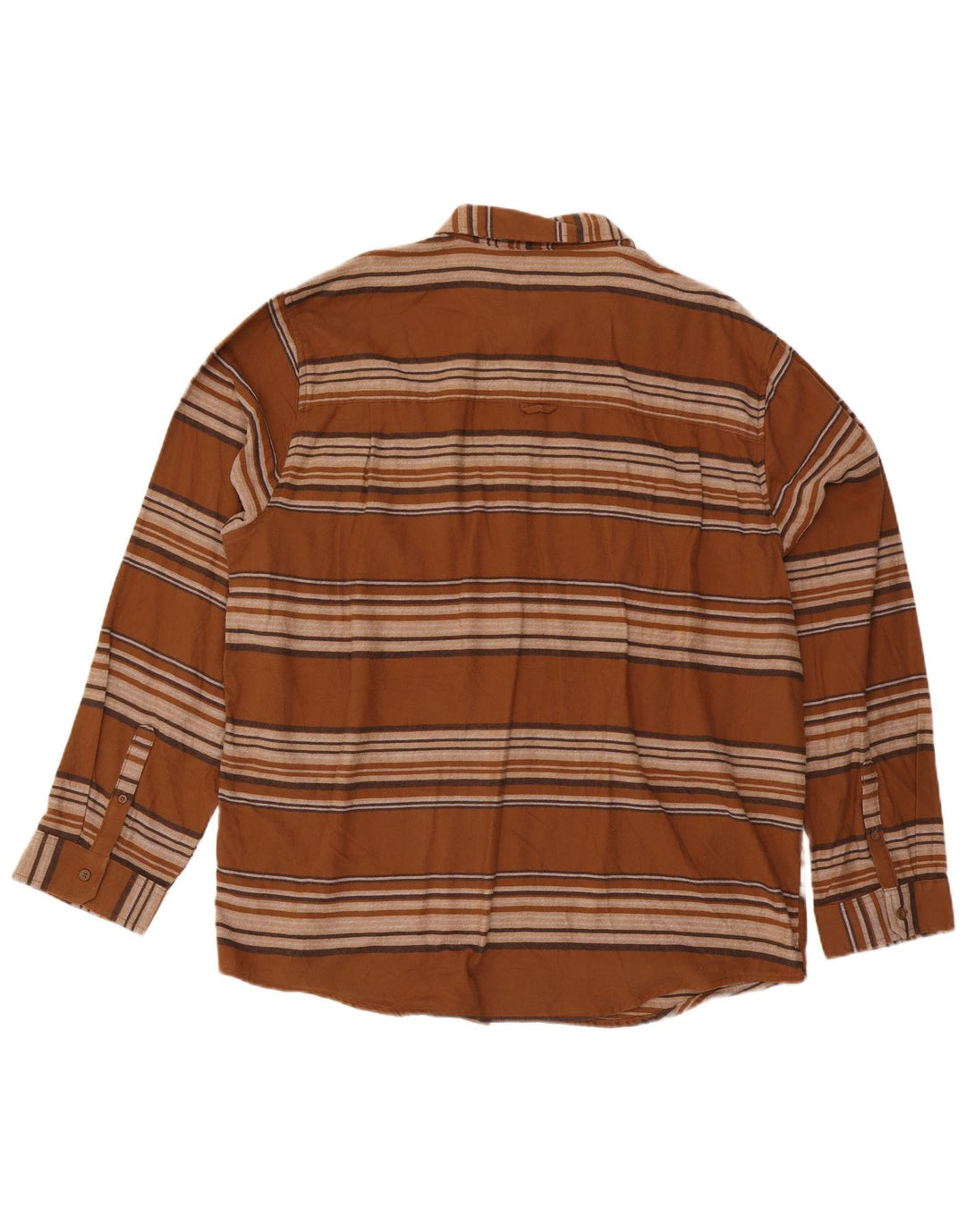 Hurley Mens Flannel Shirt 2XL Brown Striped